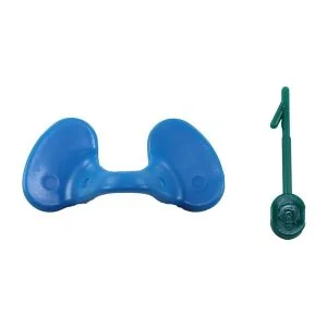 Lunette avec tige en plastique pour volaille